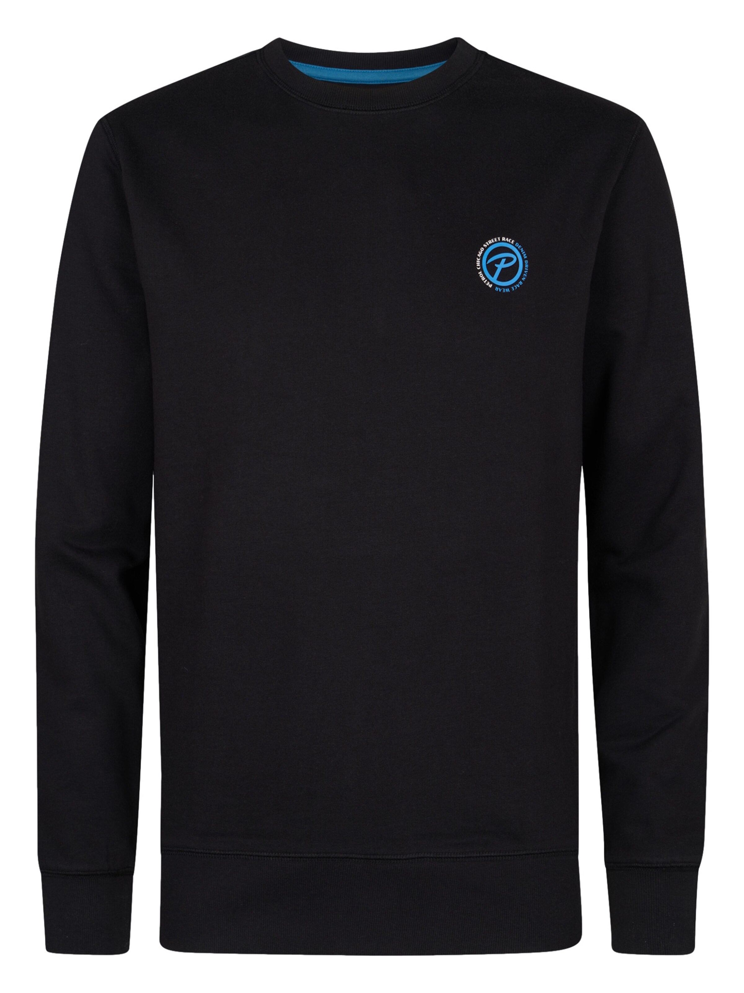 Sweat-shirt Petrol Industries en noir : devant