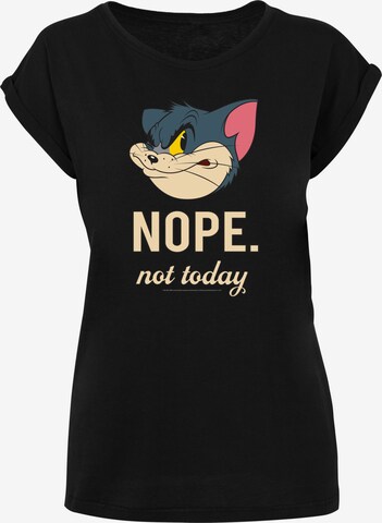 F4NT4STIC Shirt 'Tom and Jerry TV Serie Nope Not Today' in Zwart: voorkant