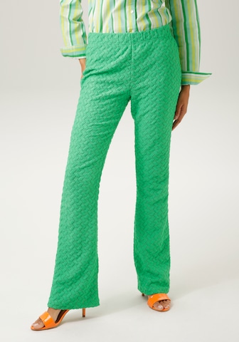 Aniston CASUAL Boot cut Pants in Green: front