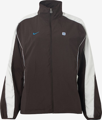 Nike Sportswear Prehodna jakna 'SHOX' | rjava barva: sprednja stran