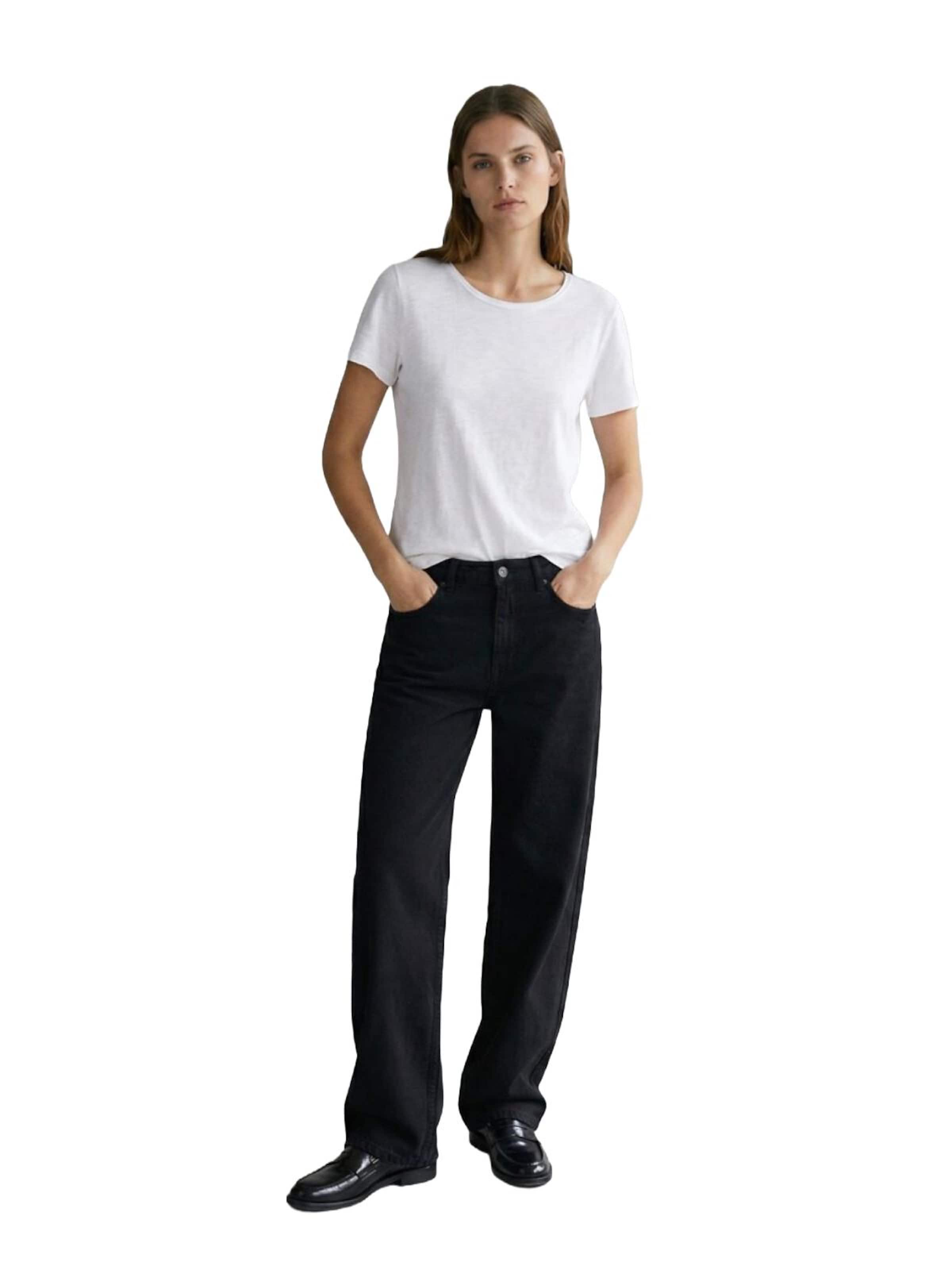 LTB Jeans Shirt 'LTB Jeans Damen-T-Shirt mit U-Ausschnitt' in XS in White, Item view