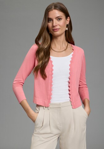 LAURA SCOTT Knit Cardigan in Pink: front