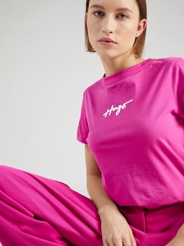 HUGO Red T-Shirt 'Classic 4' in Pink