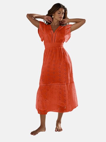 Lipsy Dress in Orange: front