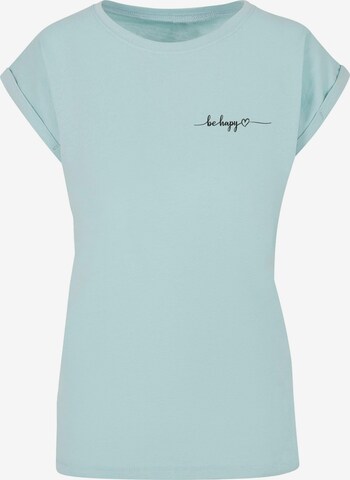 Merchcode Shirt 'Be Happy' in Blauw: voorkant