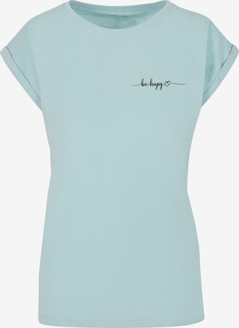 Merchcode Shirt 'Be Happy' in Blue: front