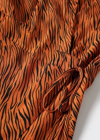 MANGO Košeľové šaty 'Storm' - oranžová