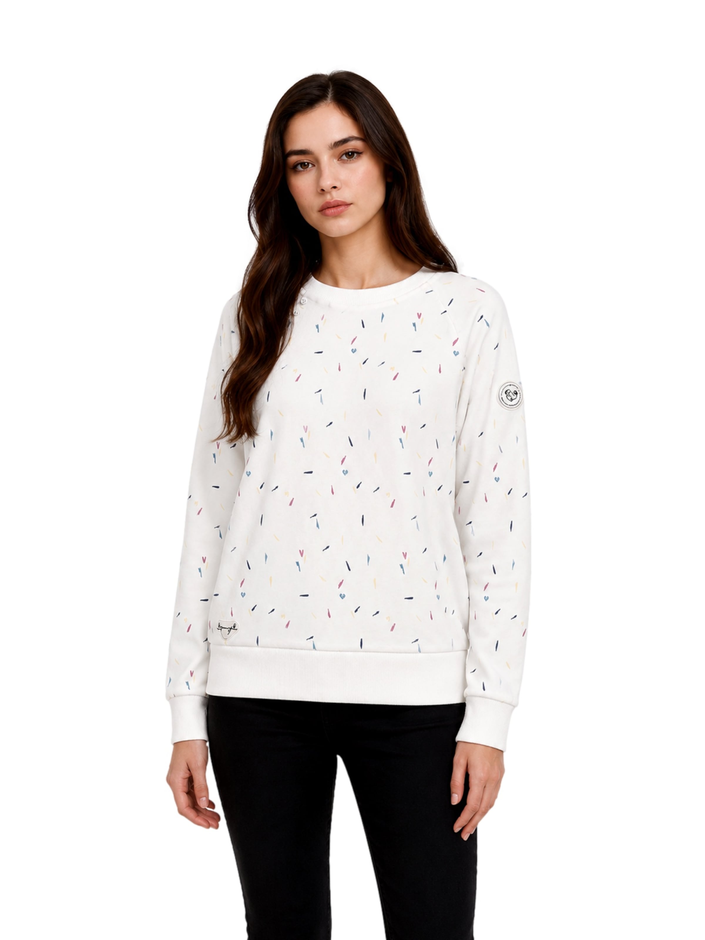 Felpa 'Johanka Organic' di Ragwear in bianco: frontale