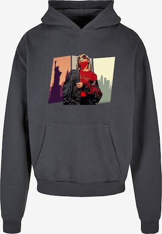 Merchcode Sweatshirt 'Grand Red Girl' in Grijs: voorkant
