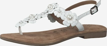 TAMARIS T-Bar Sandals in White: front