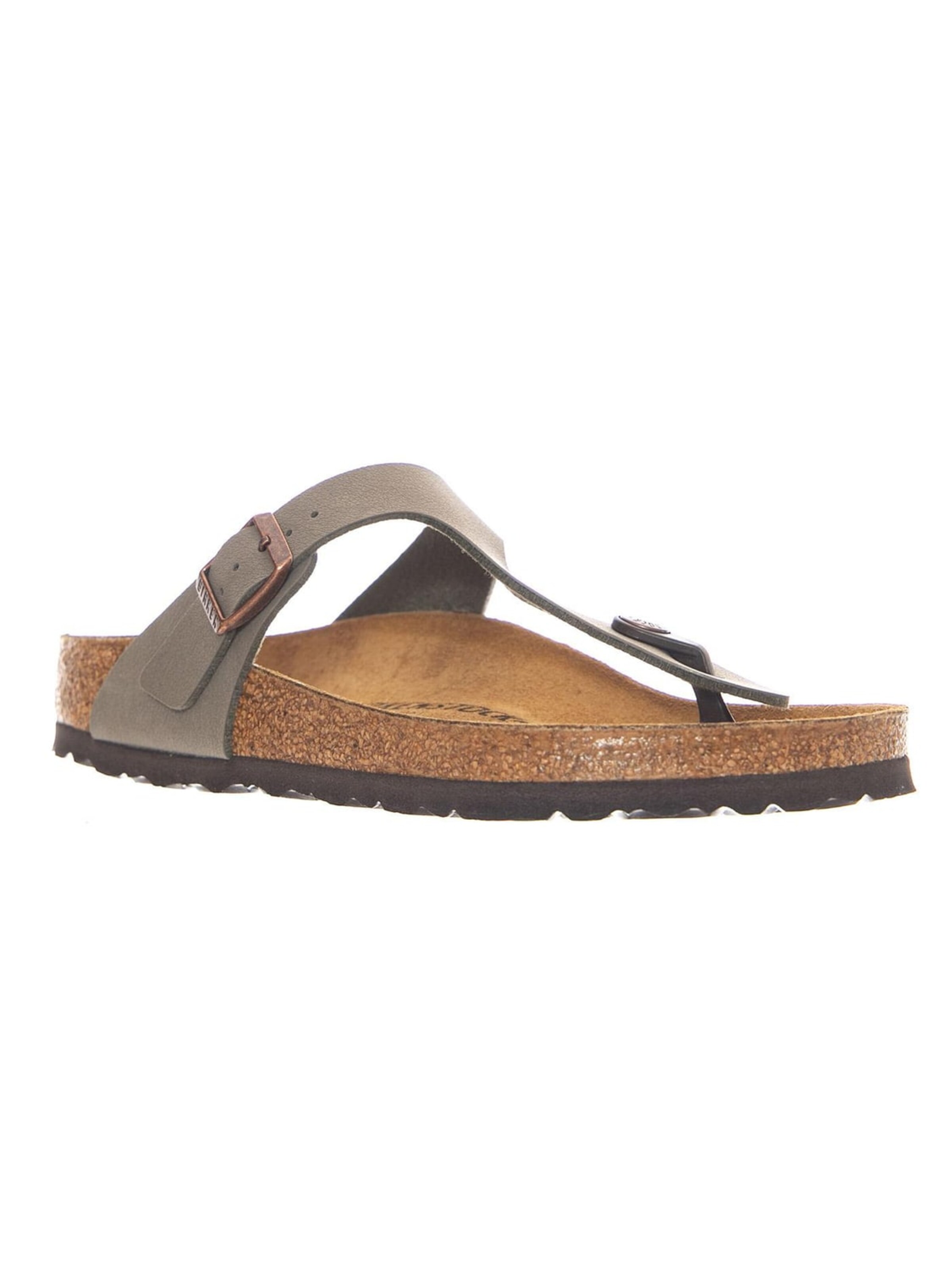 BIRKENSTOCK Sandały 'Gizeh Birkibuc Regular Fit Stone' w kolorze beżowy