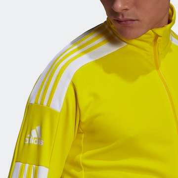 ADIDAS SPORTSWEAR Athletic Zip-Up Hoodie 'Squadra 21' in Yellow