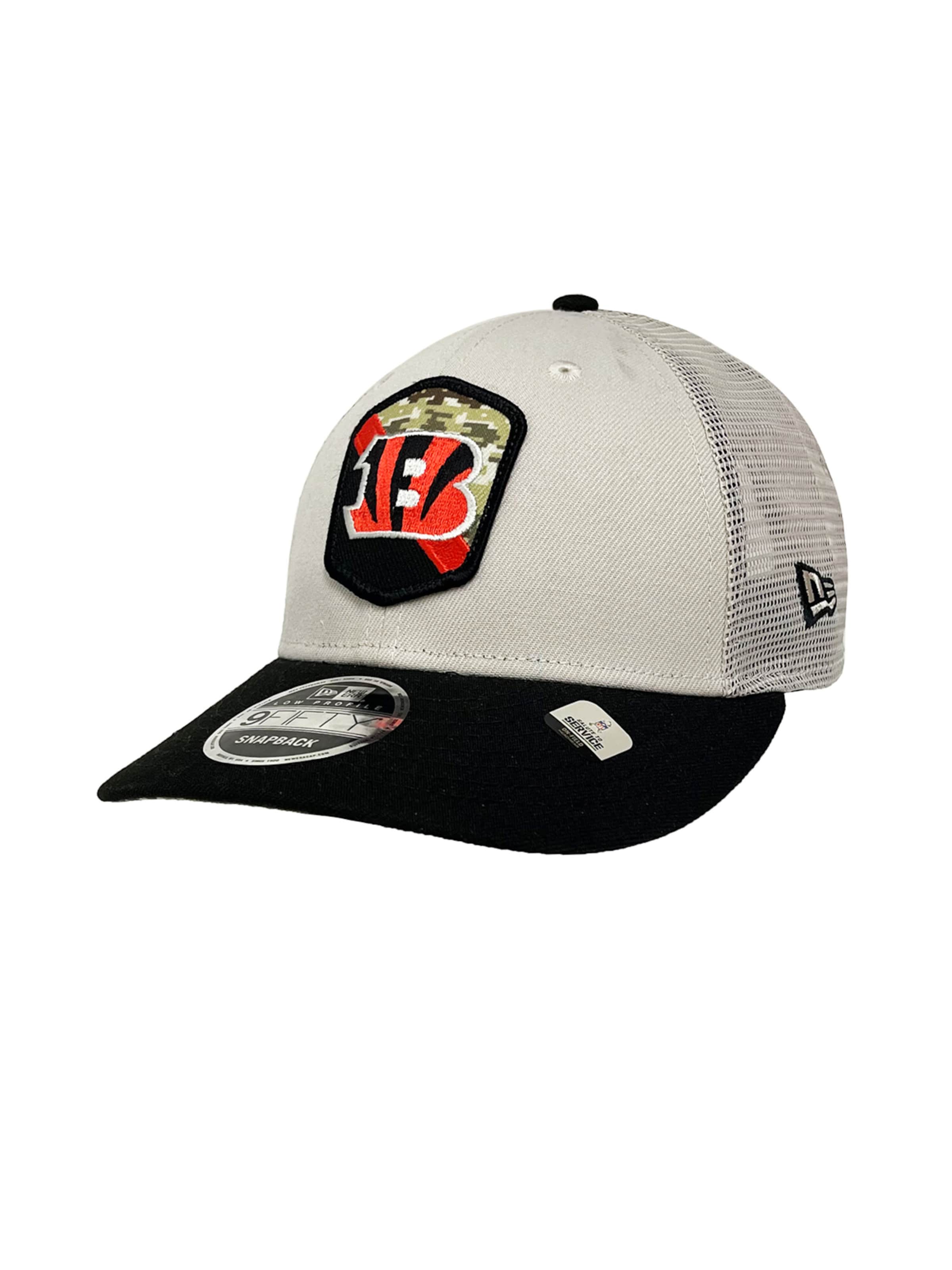NEW ERA Athletic Cap '9FIFTY Salute To Service Cincinnati Bengals' in Beige: front