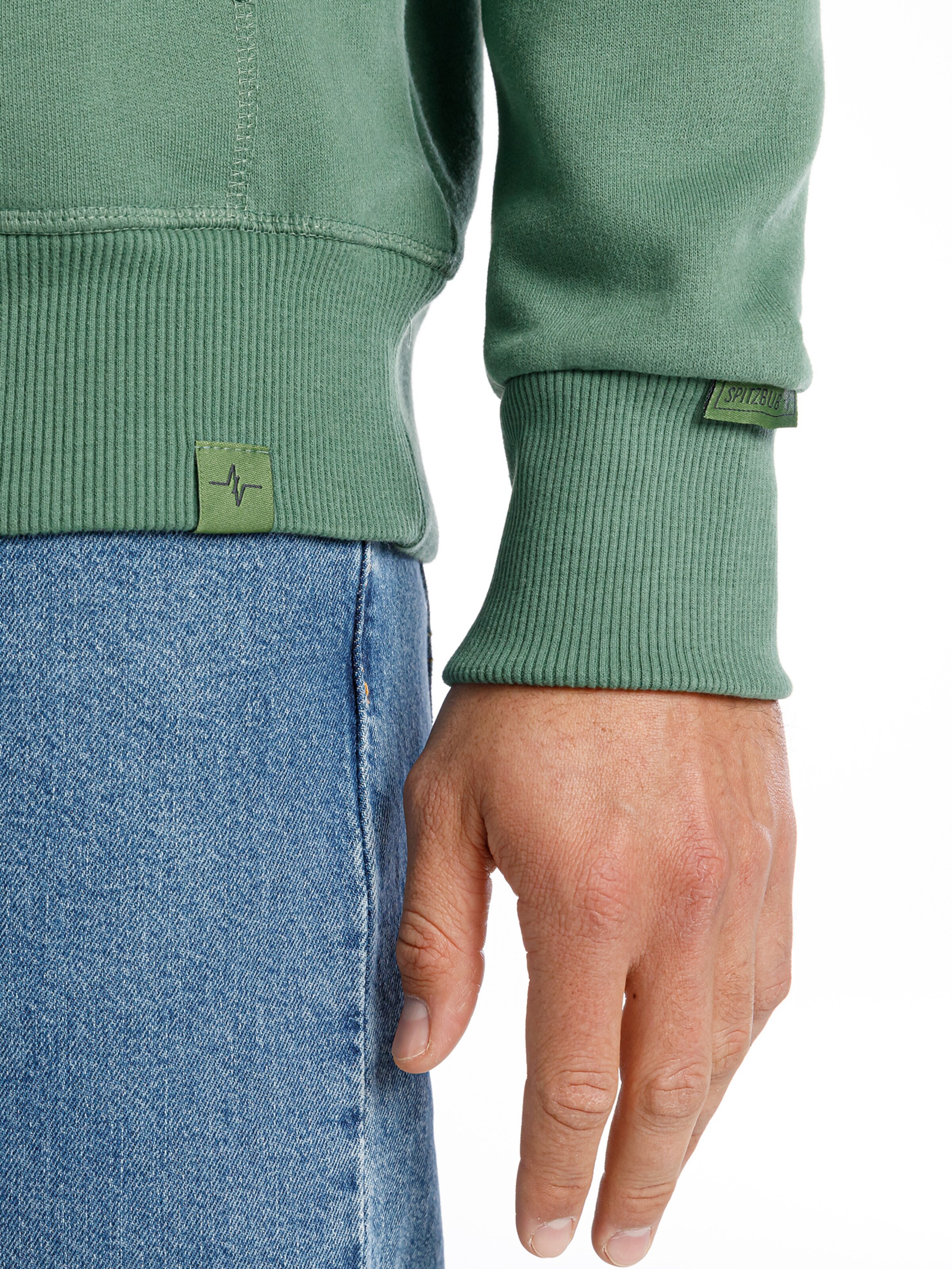 SPITZBUB Sweatshirt 'Street Unframed' in Grün
