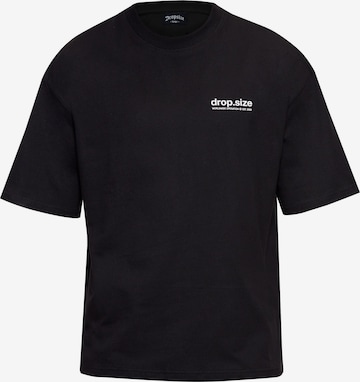 T-Shirt Dropsize en noir : devant