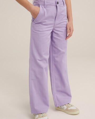 WE Fashion Boot cut Pants in Purple