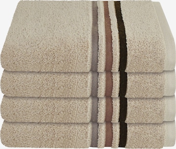 SCHIESSER Towel 'Skyline Color' in Beige: front