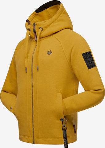 STONE HARBOUR Zip-Up Hoodie 'Finn Luca' in Yellow