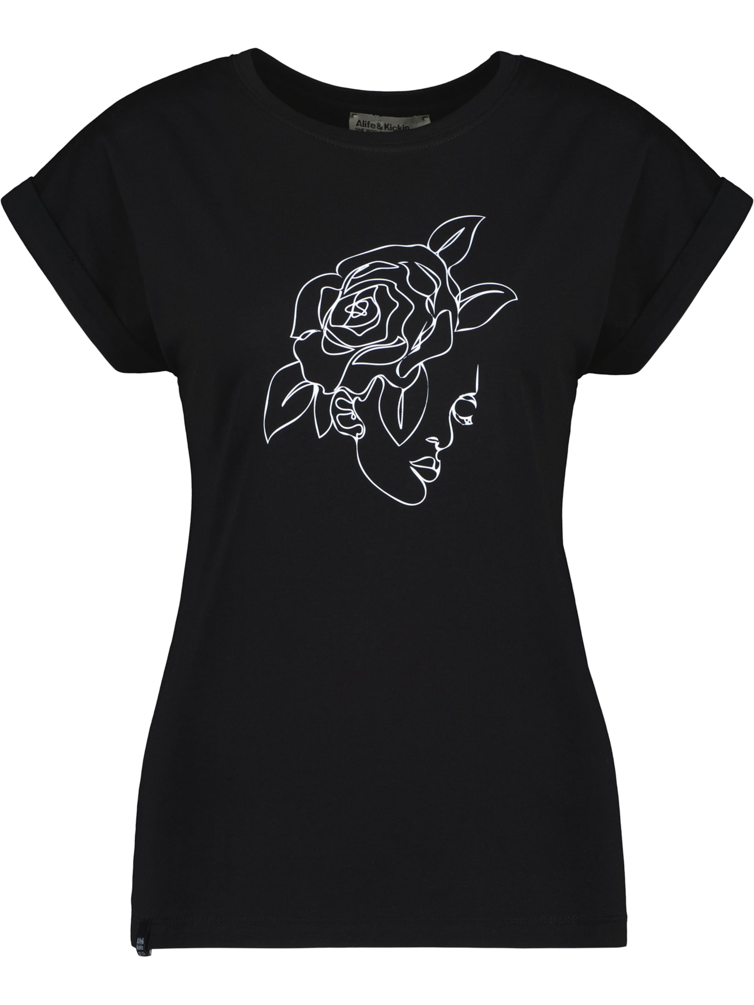 Alife and Kickin T-Shirt 'EnidAK' in Schwarz: Vorderseite