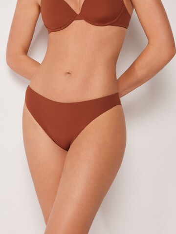 CALZEDONIA Bikini Bottoms 'Shiny Satin' in Brown