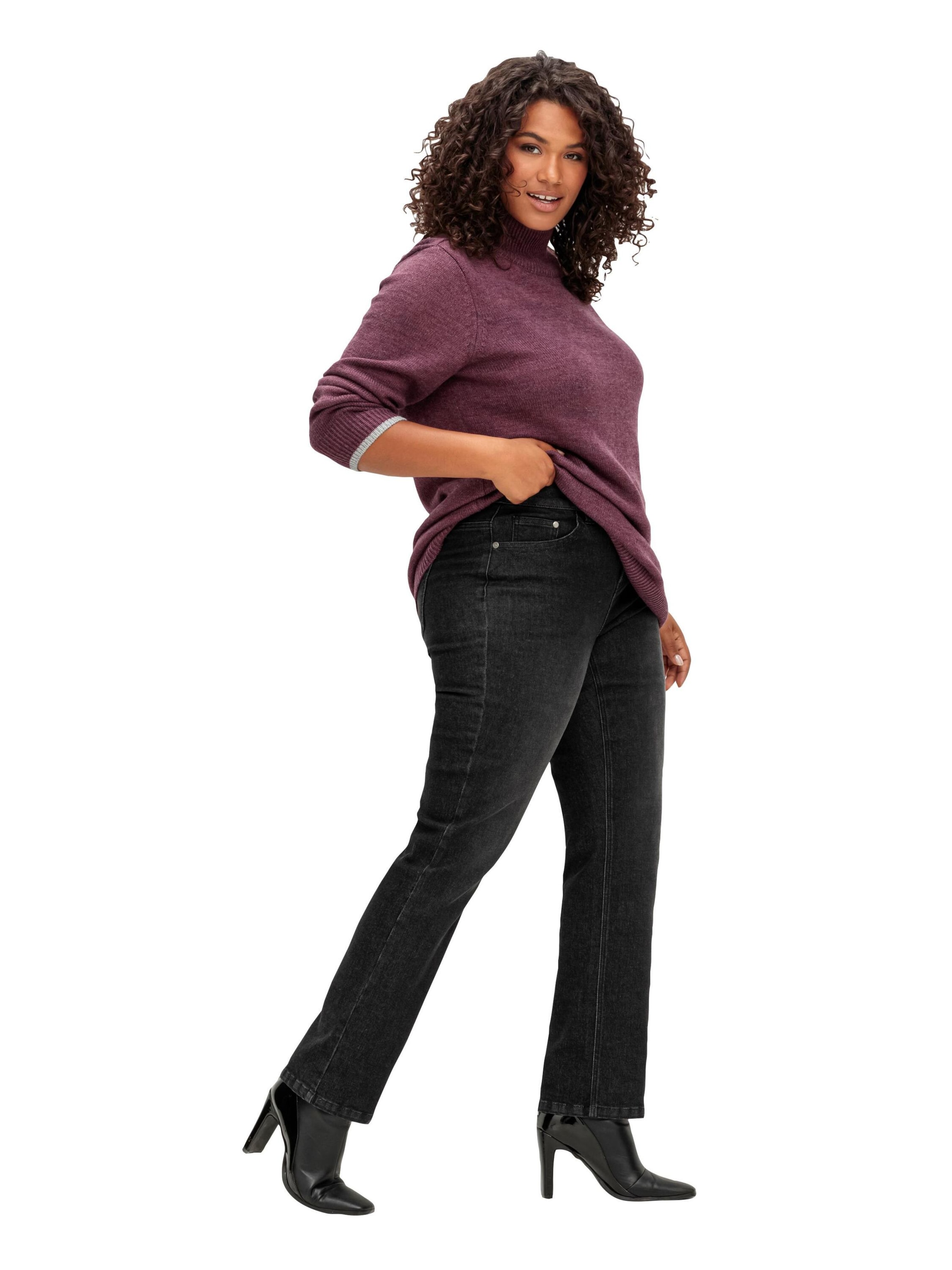 regular Jeans di SHEEGO in nero