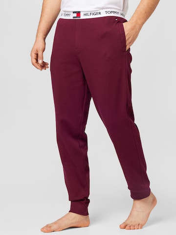 Tommy Hilfiger Underwear Tapered Pyjamahose in Rot: predná strana