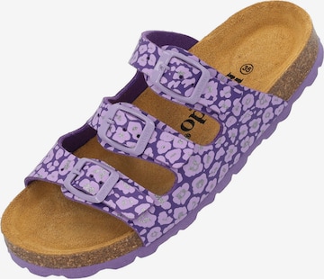 Palado Slippers 'Kids Capri G Print' in Purple: front