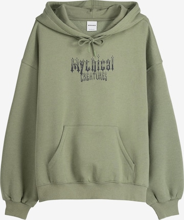 Sweat-shirt Bershka en vert : devant