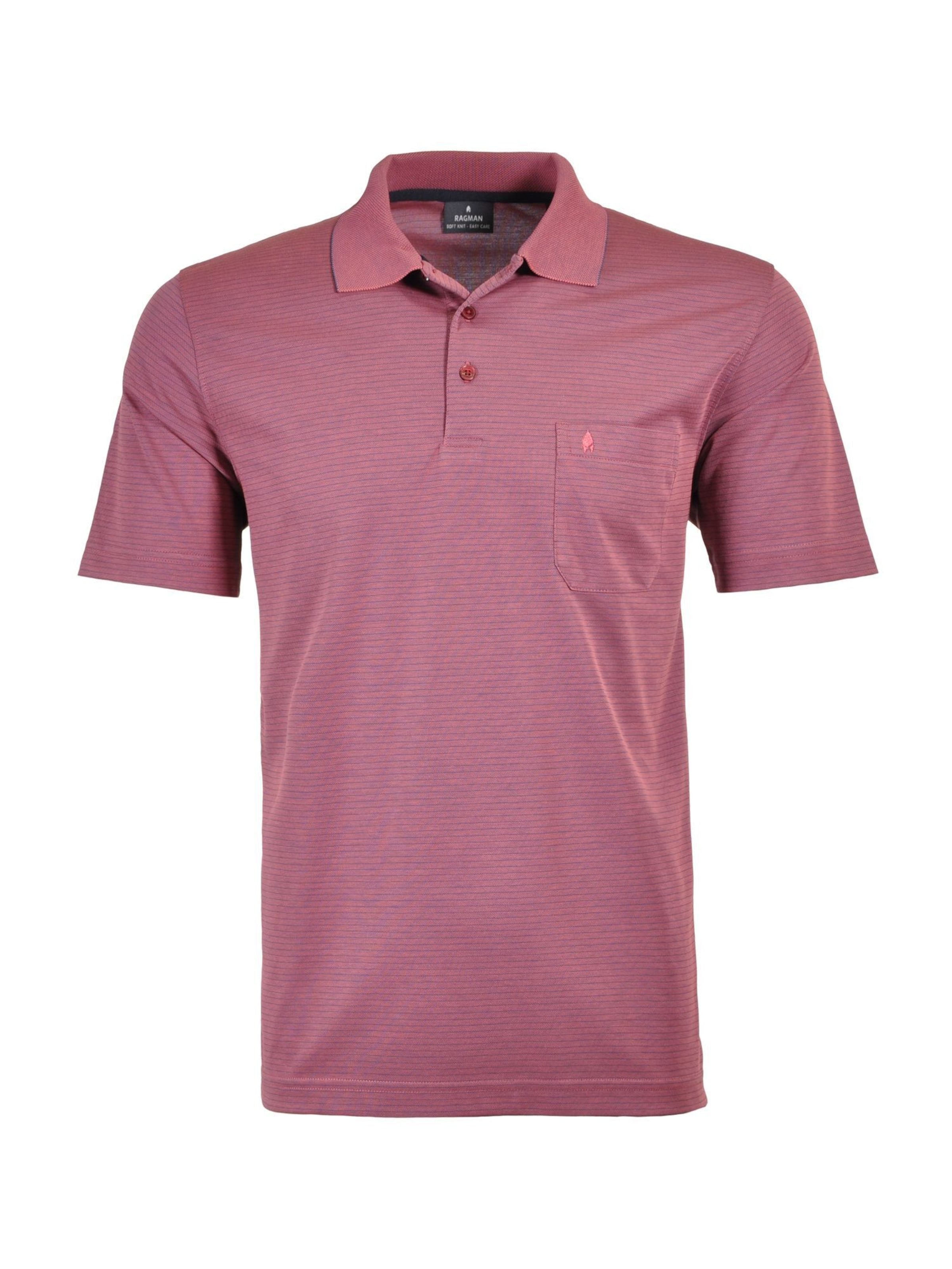 Ragman Poloshirt in Rot: Vorderseite