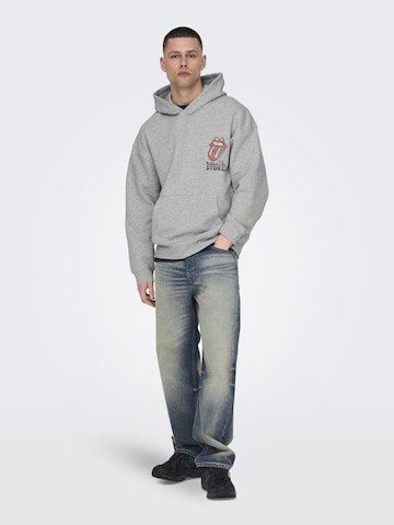 Only & Sons - Sudadera 'ROLLING STONES' en gris