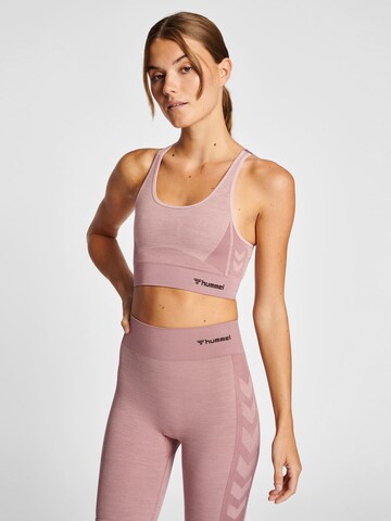 Hummel Bustier Sporttop 'Lea' in Pink: predná strana