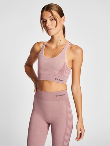 Hummel Bralette Sports Top 'Lea' in Pink: front