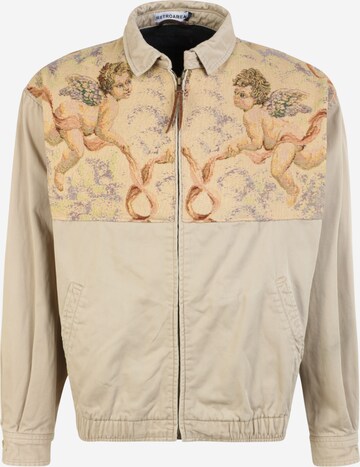 RETROAREA Between-Season Jacket 'Harrington' in Beige: front