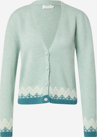 ONLY Knit Cardigan 'MELINE' in Green: front