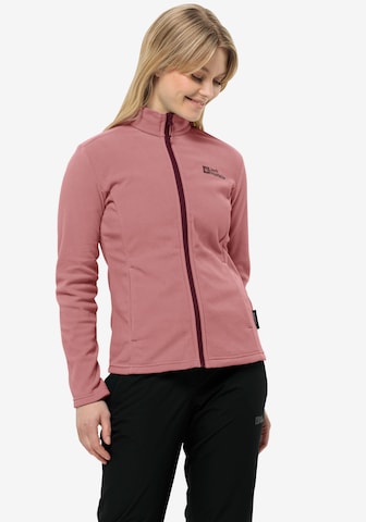 JACK WOLFSKIN Athletic Fleece Jacket in Pink: front