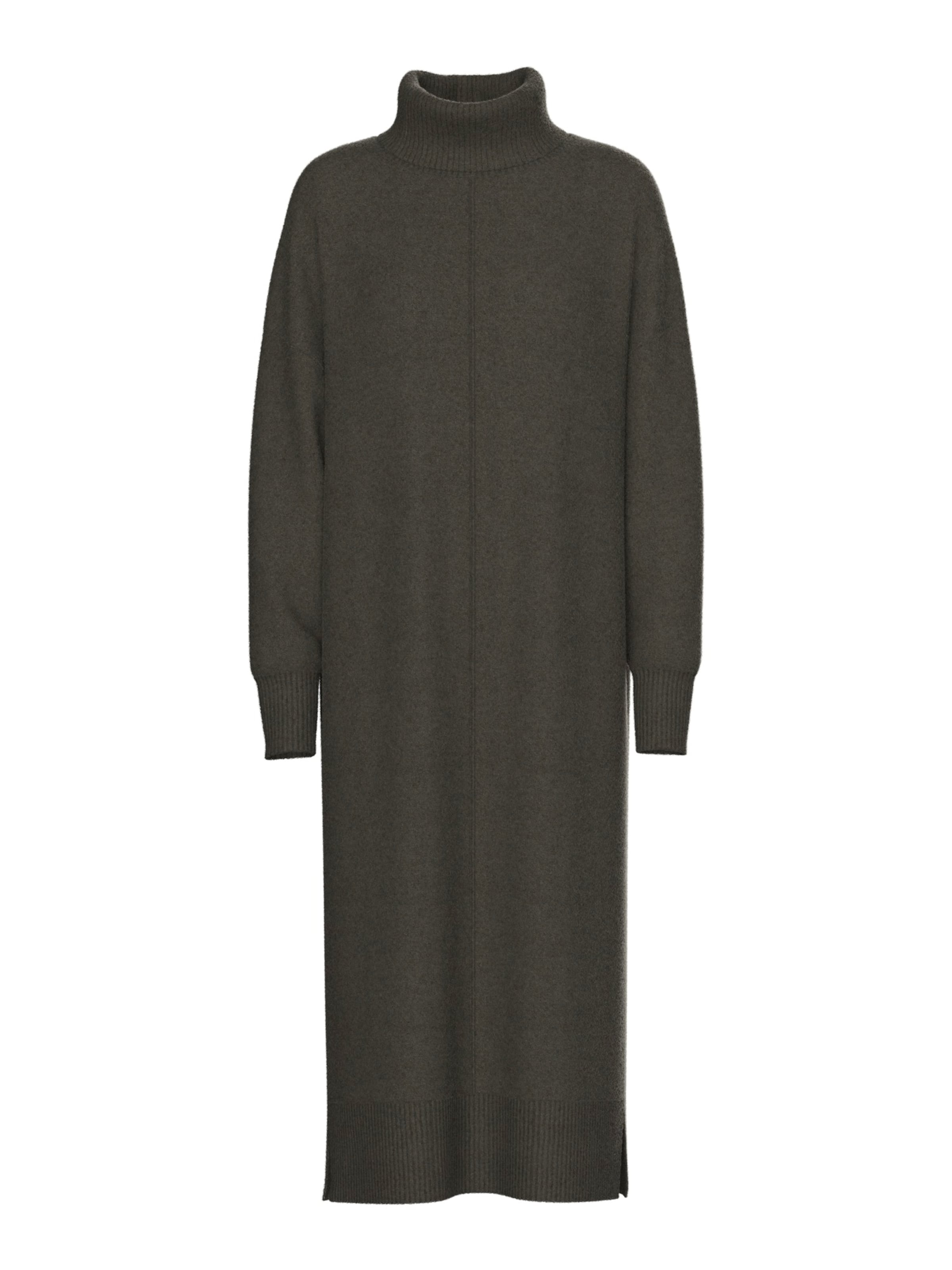 PIECES Πλεκτό φόρεμα 'PCMALOU' σε καφέ: μπροστά