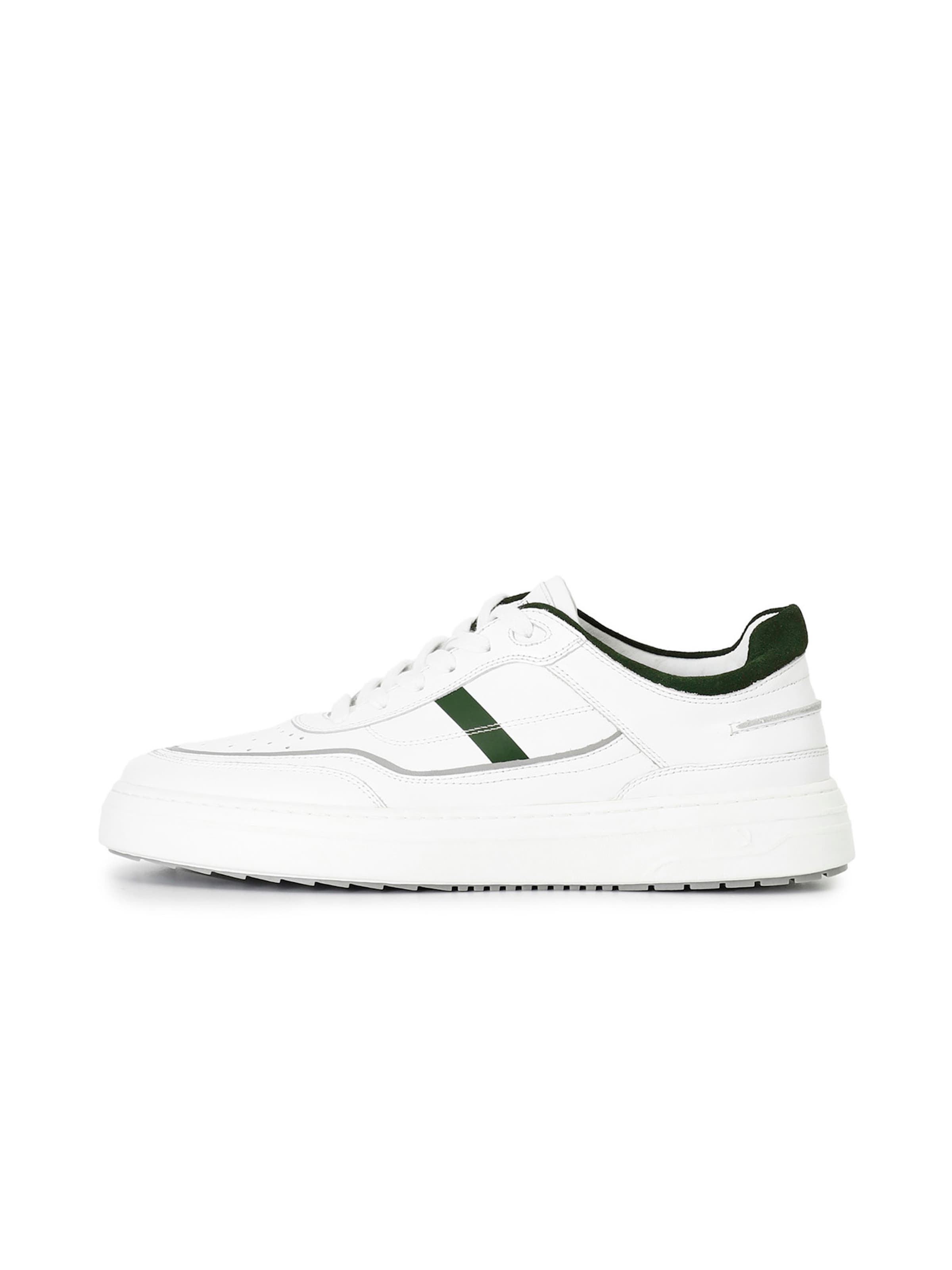 Baskets basses CAFè NOIR en blanc : devant