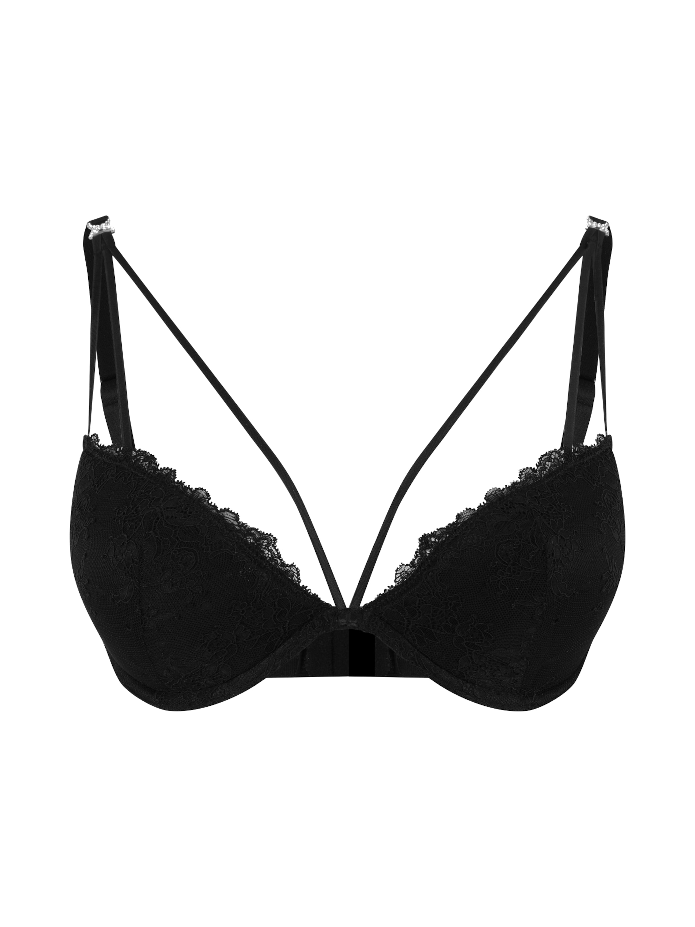 Push-up Sutien de la LASCANA pe negru: față