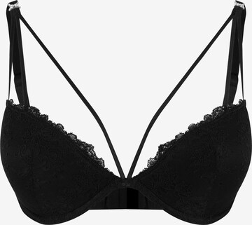 Push-up Sutien de la LASCANA pe negru: față