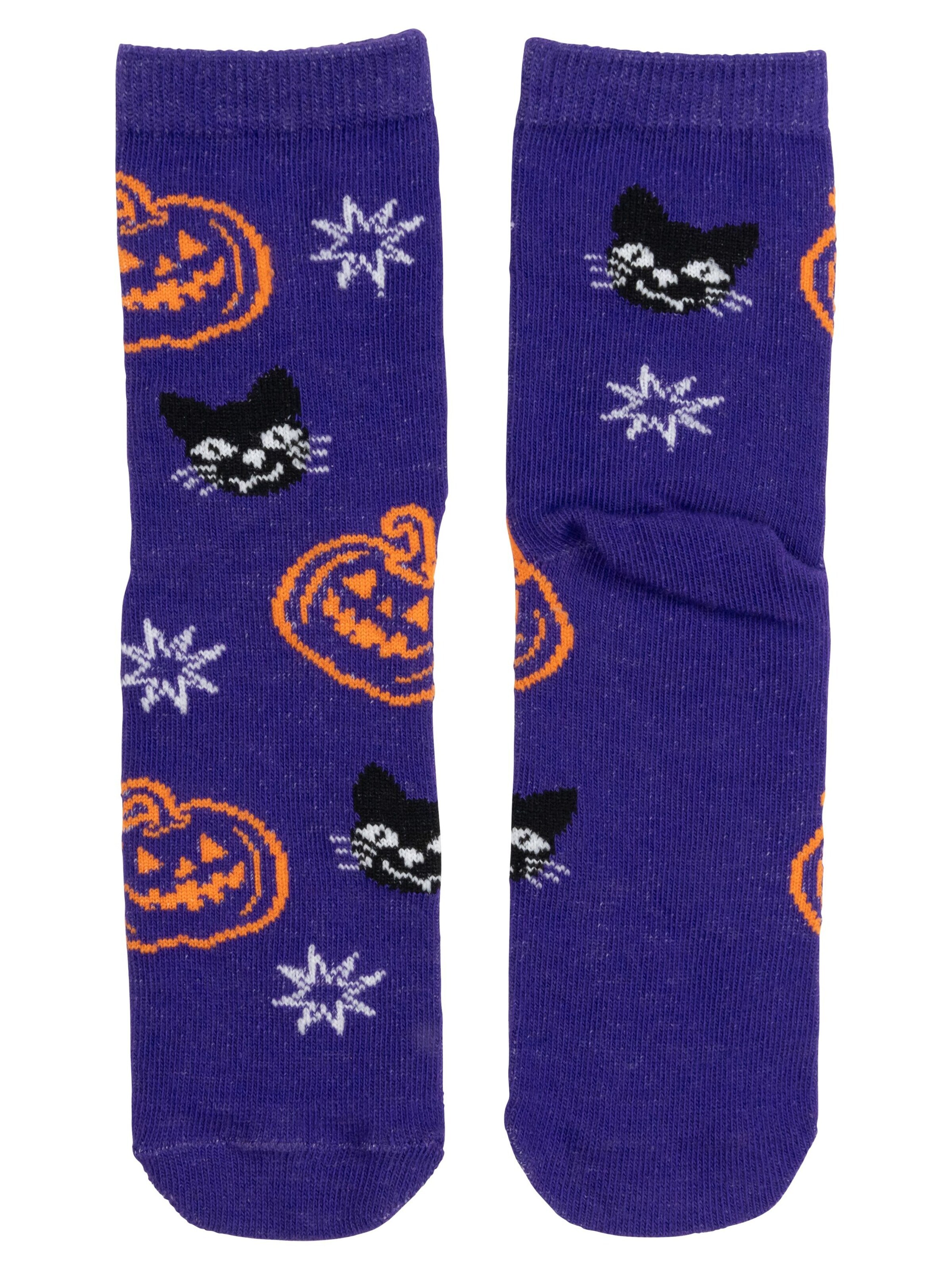 United Labels Socken 'Halloween Kürbis & Katze'‌‌‌‌‌‌ in Lila