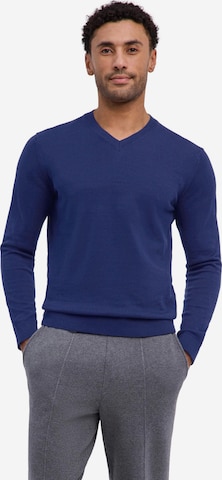 FALKE Pullover 'Cotton Knit' in Blau: Vorderseite