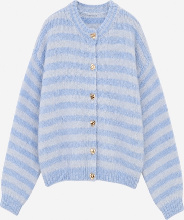 Pull-over oversize 'UNICORN Women's Luxury Light Blue Teddy Cardigan with Gold Heart Buttons s m l xl' UNICORN en bleu : devant