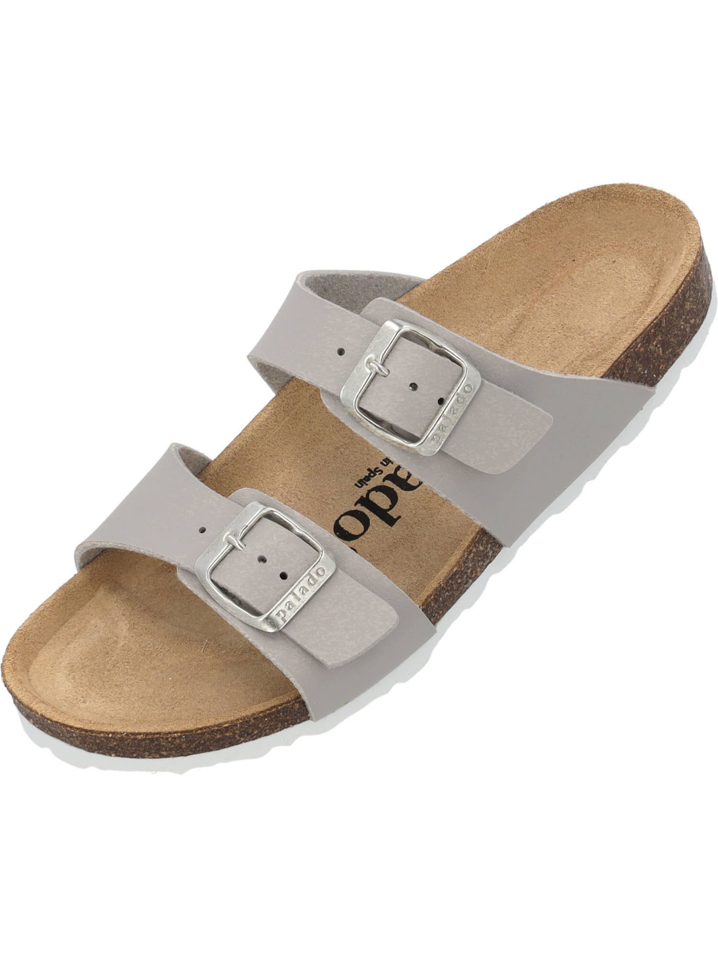 Palado Pantolette 'Samos' in Grau: Vorderseite