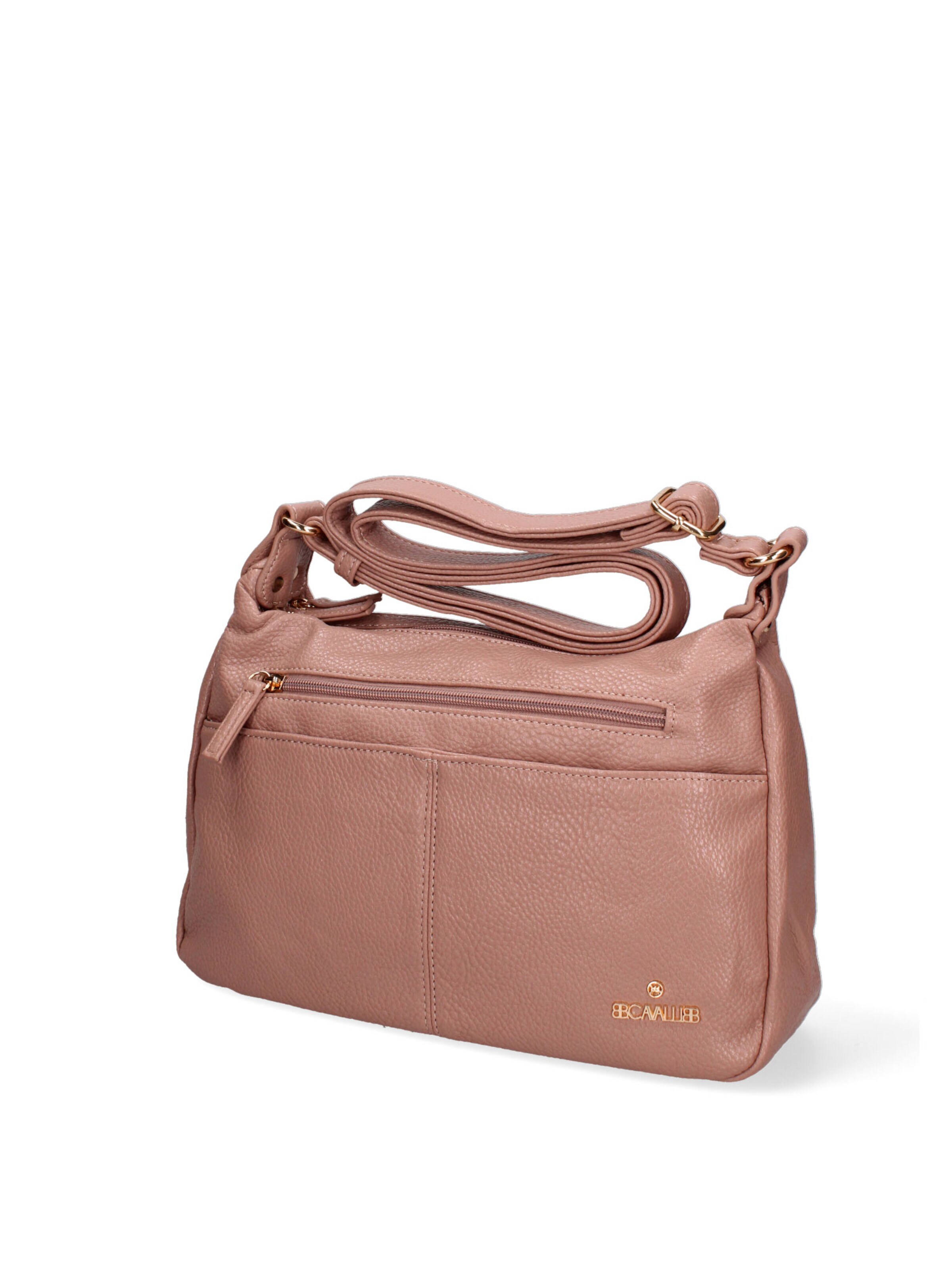 Borsa a spalla 'Borsa a Tracolla Donna Ecopelle con Zip e Tasche Multiple - B Cavalli' di B. Cavalli in rosa