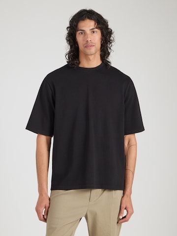 T-Shirt QS en noir : devant