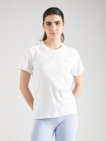ADIDAS TERREX Performance Shirt 'Mountain Fun Graphic' in White: front