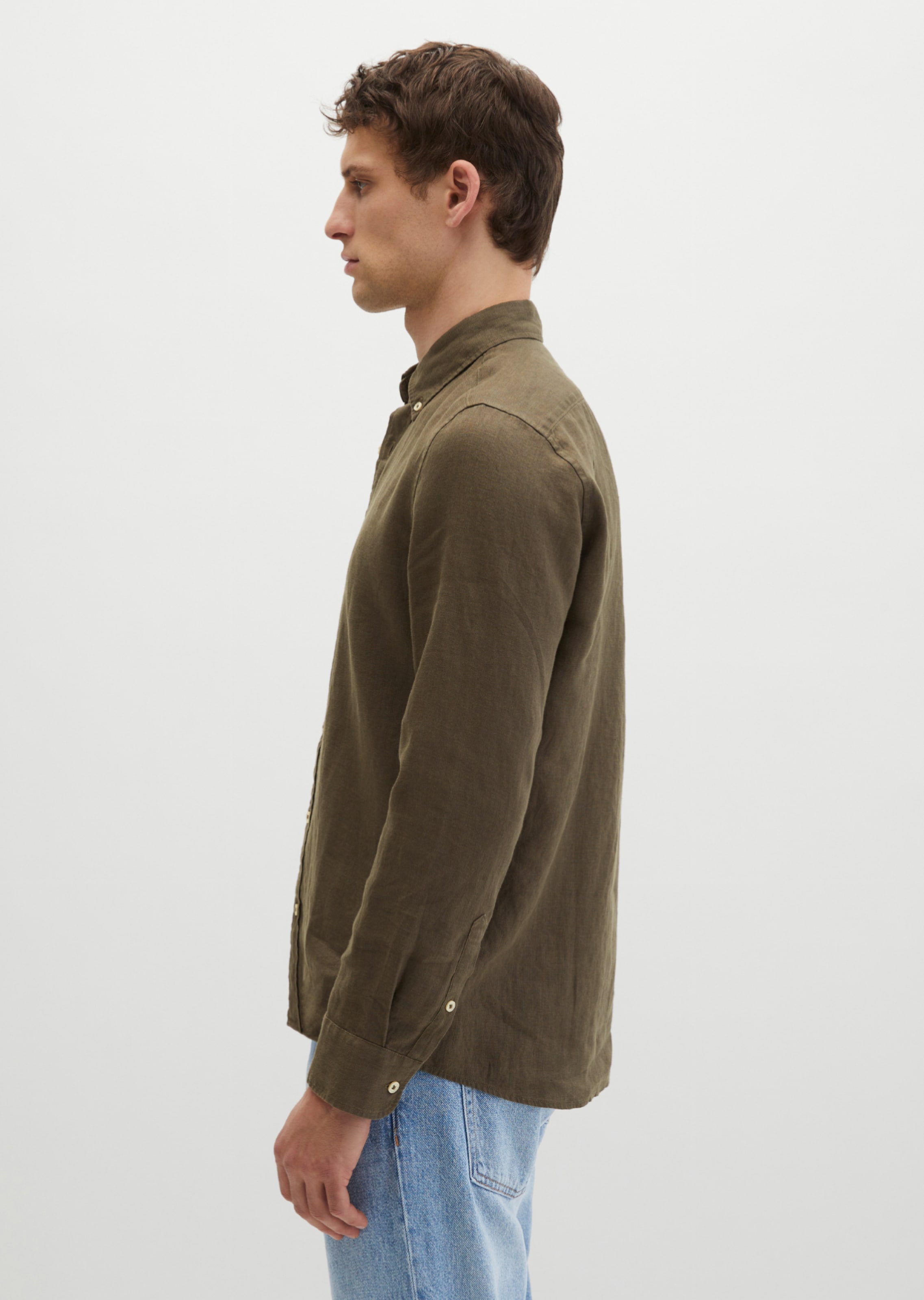 Marc O'Polo Regular fit Overhemd in Bruin