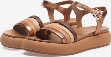 INUOVO Strap Sandals in Bronze