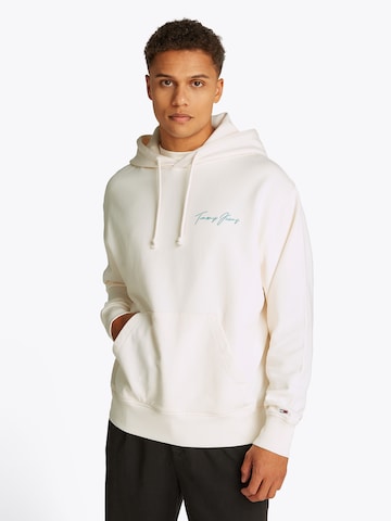 balts Tommy Jeans Sportisks džemperis 'BEACH CLUB': no priekšpuses