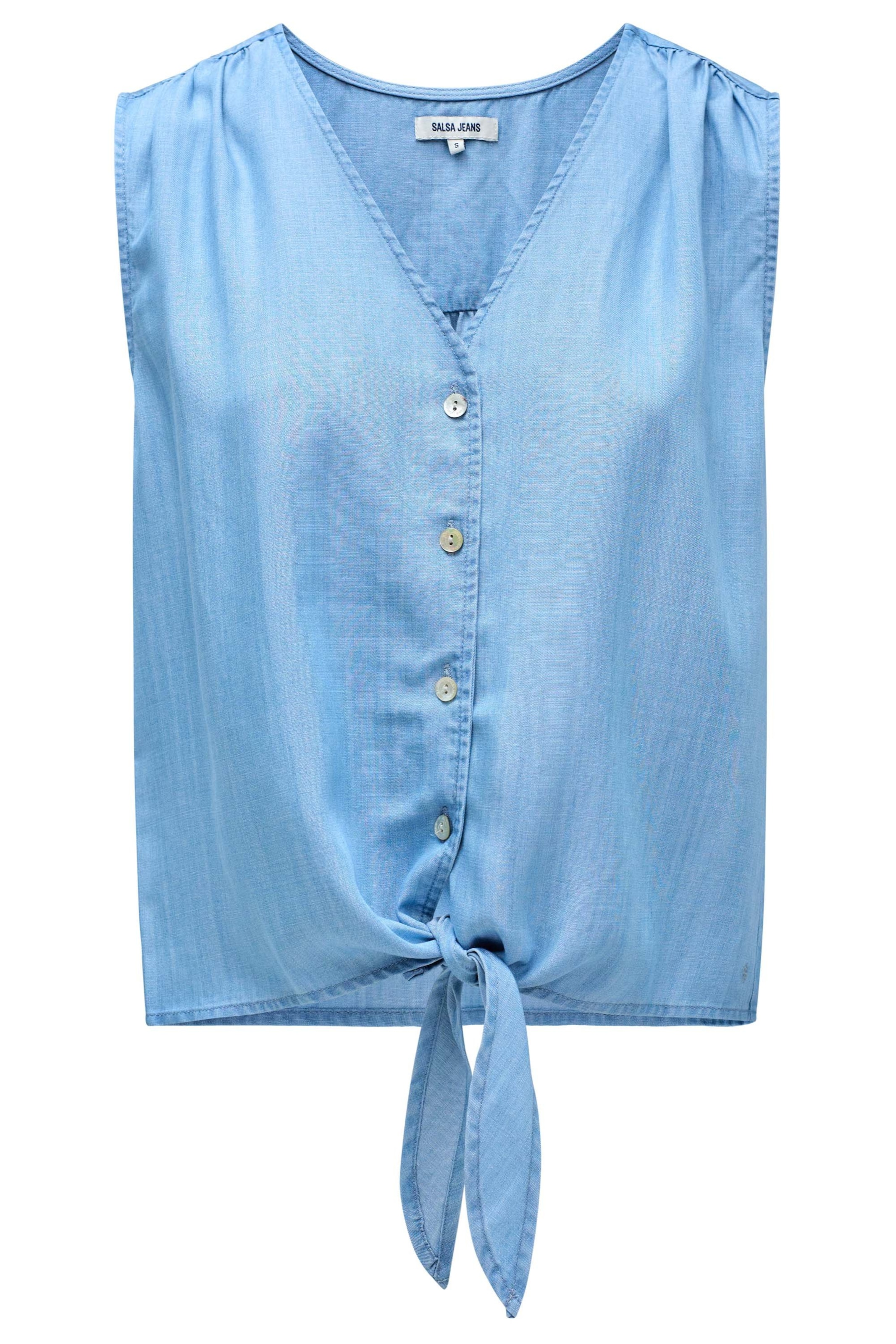 Salsa Jeans Bluse 'Birmingham' in Blau: Vorderseite
